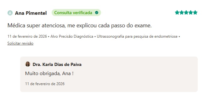 Avaliação verificada de Ana Pimentel no Doctoralia